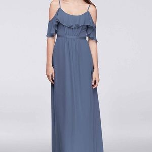 Davids bridal steel blue gown